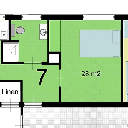 Apartmenthaus Am Waldrand- Kueche - Fruehstueck - Balkon فيلديمان