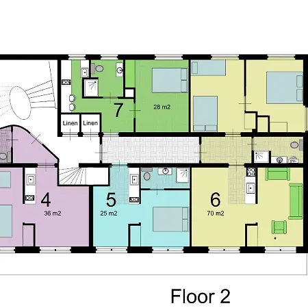 شقة Apartmenthaus Am Waldrand- Kueche - Fruehstueck - Balkon *