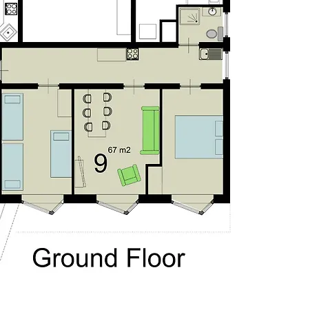 شقة Apartmenthaus Am Waldrand- Kueche - Fruehstueck - Balkon