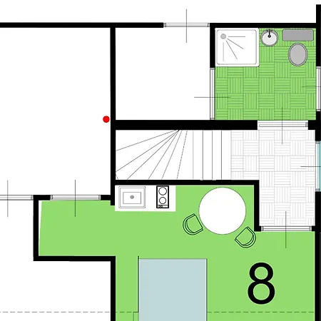 Apartmenthaus Am Waldrand- Kueche - Fruehstueck - Balkon