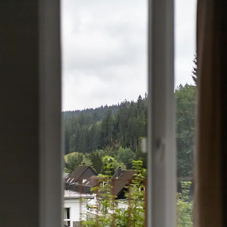 Apartmenthaus Am Waldrand- Kueche - Fruehstueck - Balkon