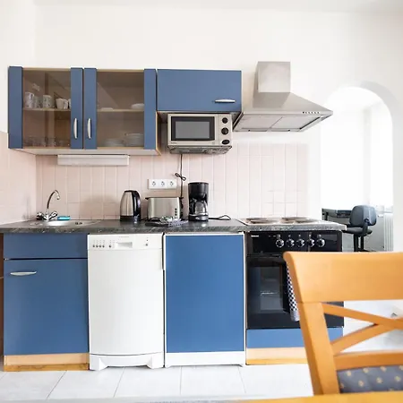 شقة Apartmenthaus Am Waldrand- Kueche - Fruehstueck - Balkon فيلديمان