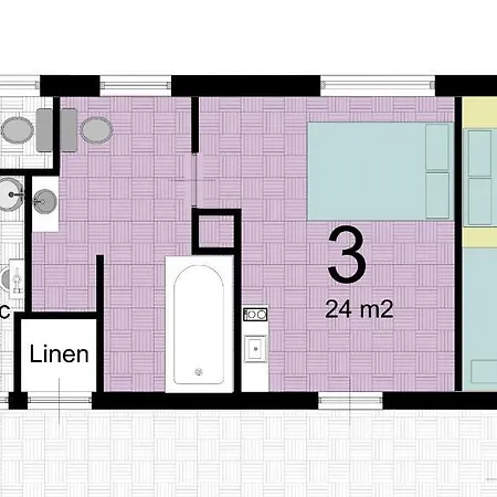 شقة Apartmenthaus Am Waldrand- Kueche - Fruehstueck - Balkon